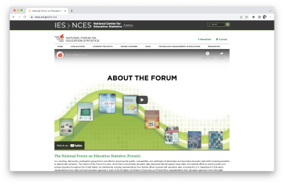 National Forum on Education Statistics website
